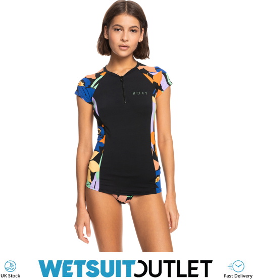 Short sleeve zip sale rash guard